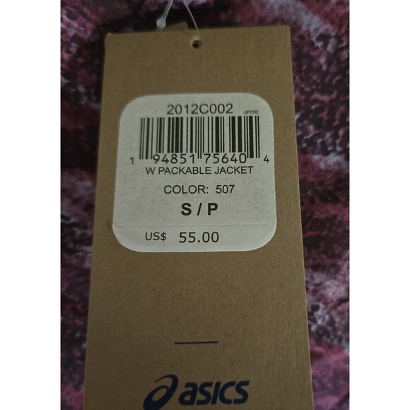 NEW Asics Packable Jacket Regular Fit Quick Dry Purple Pink Women’s Size Small - Picture 3 of 10